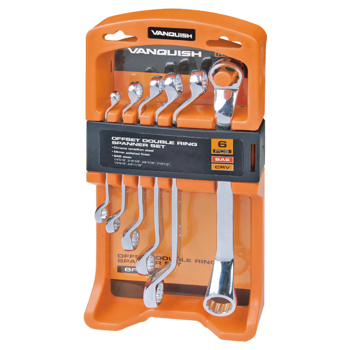 6-PIECE DOUBLE-RING OFFSET SPANNER SET
