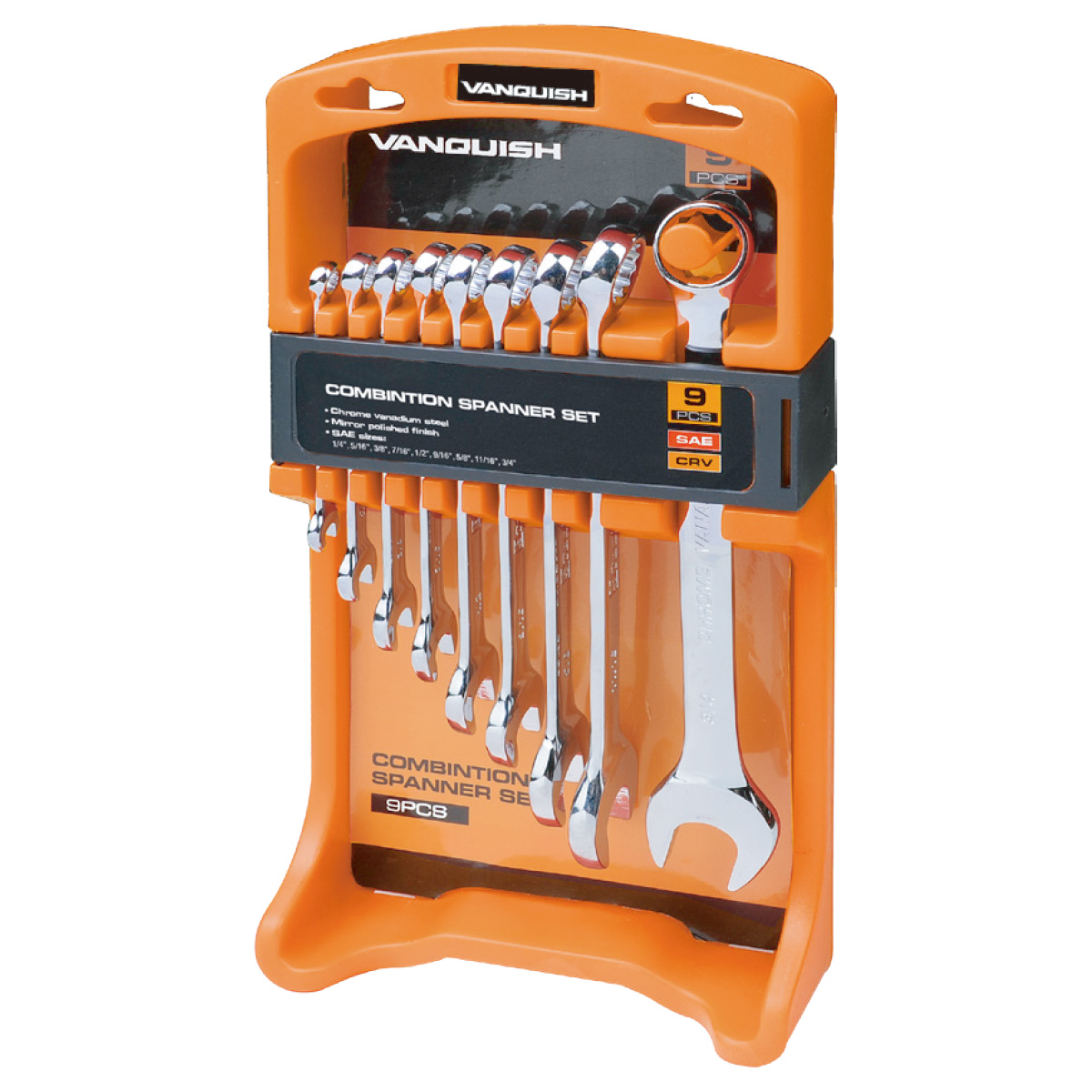 9-PIECE COMBINATION SPANNER SET