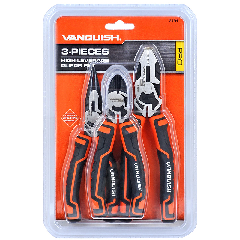 3-PIECES HIGH LEVERAGE PLIERS SET