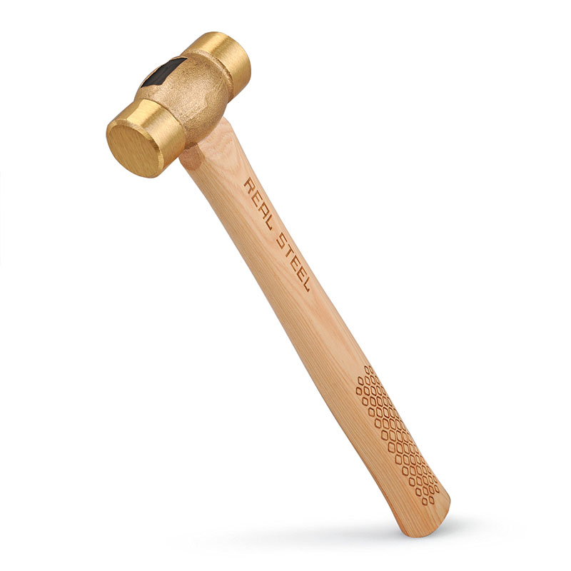Hickory Brass Non-Sparking Hammer, 20-Ounce