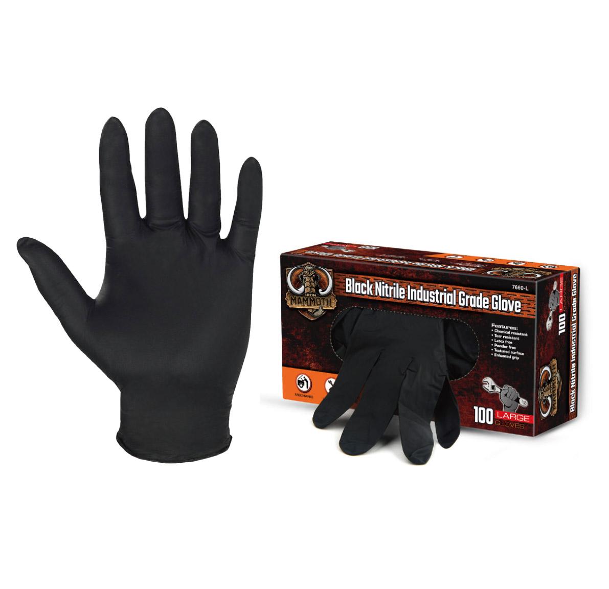 BLACK NITRILE INDUSTRIAL GRADE GLOVES